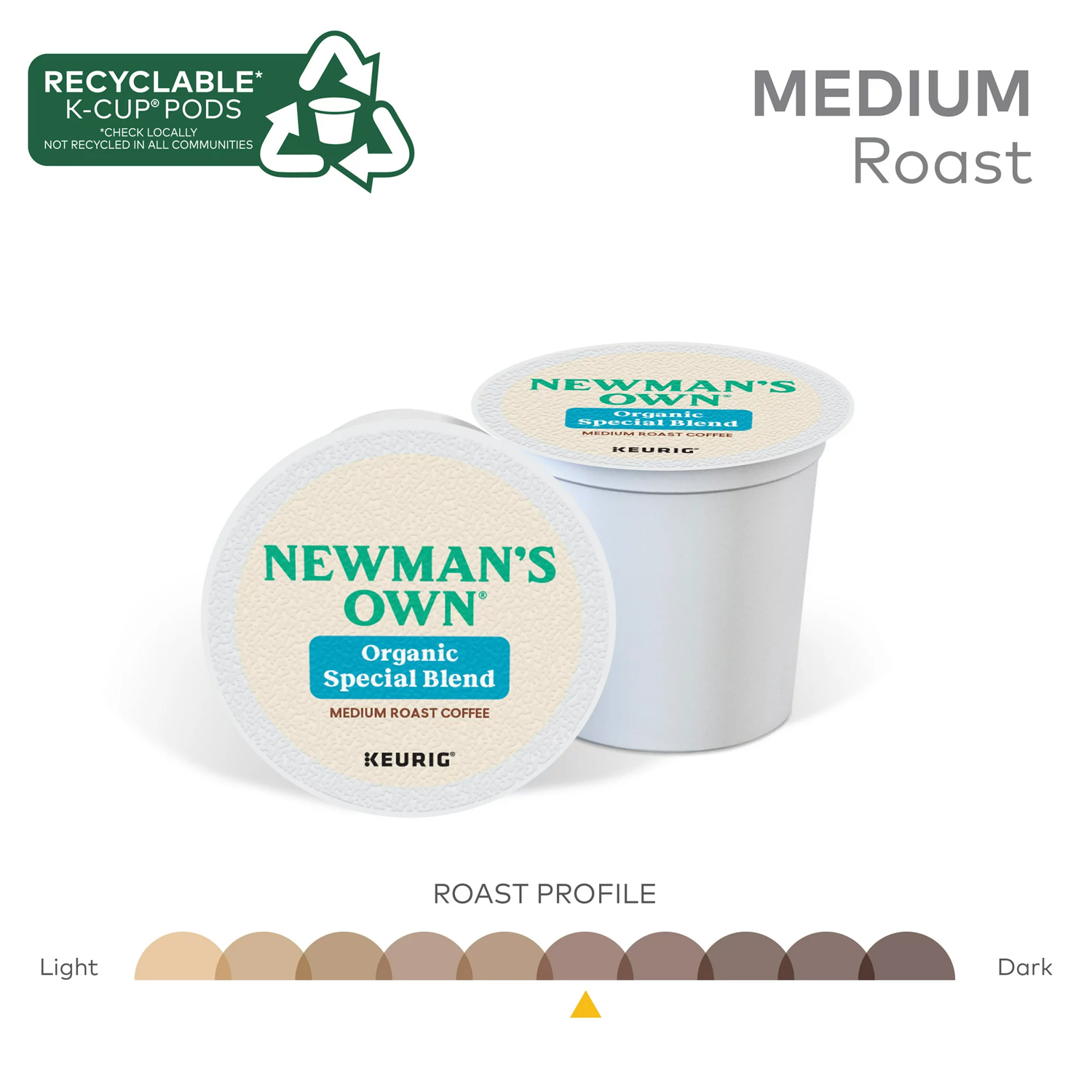 Newman's Own Organics, Special Blend, Medium Roast K-Cup Coffee Pods, 24 - Image 3